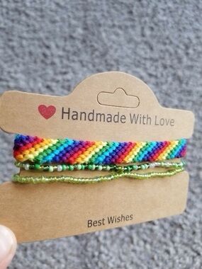 Colorful Rainbow Friendship Bracelet set